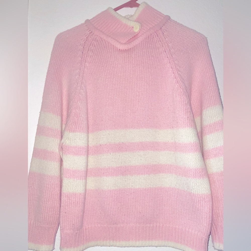 Victoria Jones vintage pink striped sweater